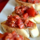bruschetta, appetizer, tomatoes