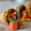 Thanksgiving Chex Mix and Sugar Cone Cornucopias